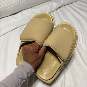Gia Borghini Cream Slide Sandals